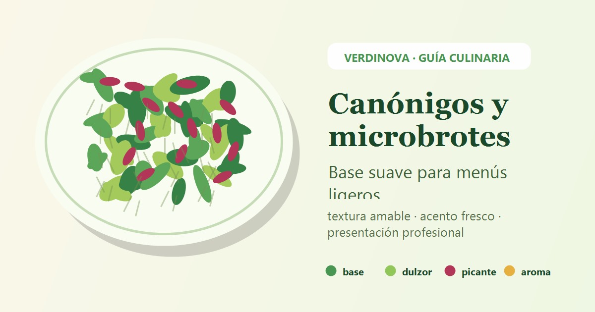 Canónigos y microbrotes para menús ligeros