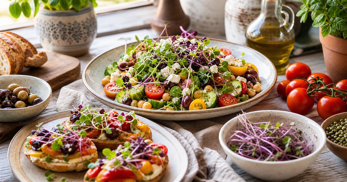 Microbrotes en la cocina mediterránea: sabor, nutrición y sostenibilidad