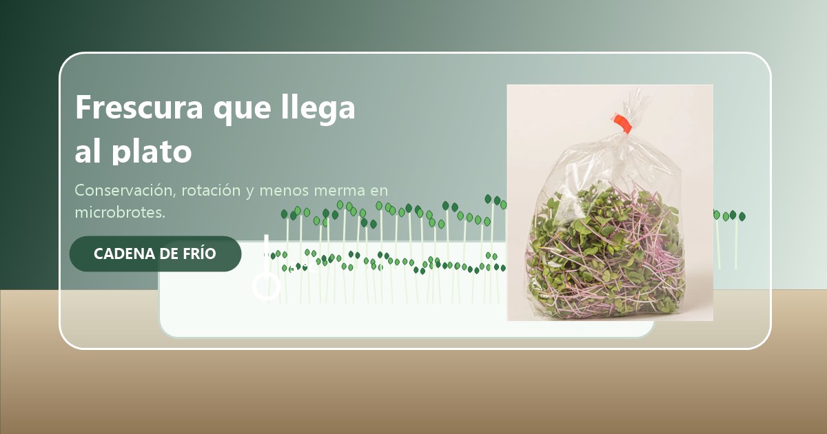 Microbrotes frescos conservados en frío para reducir merma
